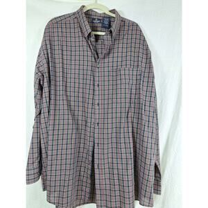 Men's shirt long sleeve plaid multi colors 2XLT(XX2)